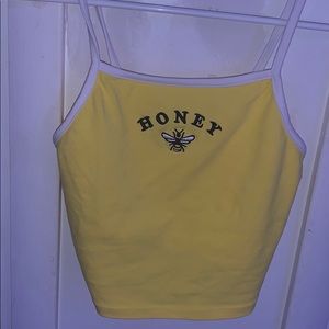 Honey cropped tank top